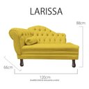 Ver imagem 5 de Recamier Divã Sofá 120cm Recepção Sala Larissa Suede:amarelo/liso