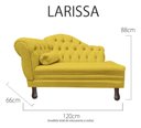 Ver imagem 5 de Recamier Divã Sofá 120cm Recepção Sala Larissa Suede:amarelo/liso