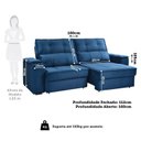 Ver imagem 4 de Sofá Retrátil e Reclinável 2 Lugares com Porta Copos 180cm Cobán Yescasa
