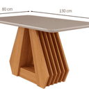 Ver imagem 3 de Mesa de Jantar Retangular Ágata 1.30 Metros:Cinamomo/Off White