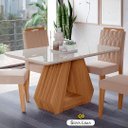 Ver imagem 4 de Mesa de Jantar Retangular Ágata 1.30 Metros:Cinamomo/Off White