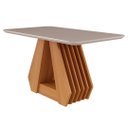 Ver imagem 1 de Mesa de Jantar Retangular Ágata 1.30 Metros:Cinamomo/Off White