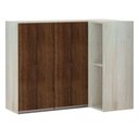 Ver imagem 1 de Armário Canto Reto Conjugado 2 Portas C/Nicho Legno Crema