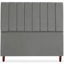 Ver imagem 3 de Cabeceira Queen 160cm Arlla Suede Cinza Rm Cinza