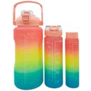 Ver imagem 2 de Garrafas Água Frases Treino Academia 2l 900ml 300ml Kit 3pçs