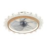 Luminária Plafon Ventilador Teto Miniwind Madeira Clara 23w - 1