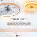 Ver imagem 4 de Luminária Plafon Ventilador Teto Miniwind Madeira Clara 23w