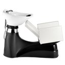 Ver imagem 3 de Lavatório de Cabelo Salão de Beleza Cabelereiro Square Ducha Registro Class Estofado Perola