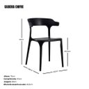 Ver imagem 6 de Cadeira Chifre Preta – Design Moderno em Polipropileno para Sala e Cozinha