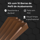 Ver imagem 5 de Kit 10 Barra Perfil de Acabamento Pvc para Painel Ripado 2m