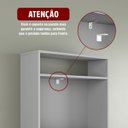Ver imagem 6 de Sapateira com 2 Portas Basculantes Drex Estilo Retrô para Hall de Entrada ou Quarto - Branco