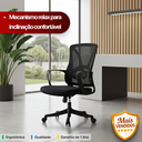 Ver imagem 4 de Kit 2 Cadeiras de Escritório Diretor Apex - Preta