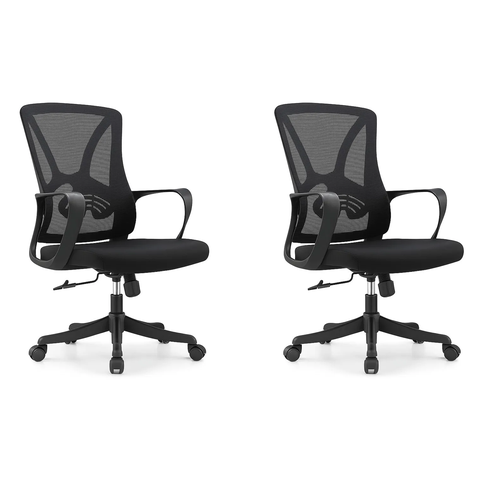 Kit 2 Cadeiras de Escritório Diretor Apex - Preta