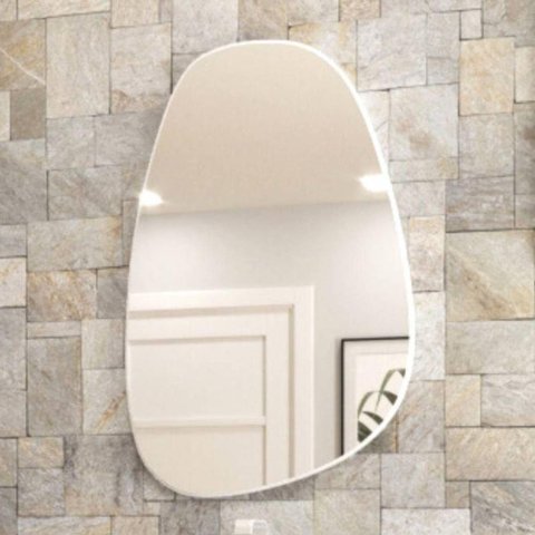 Espelho para Banheiro Redondo 60cm Mdf Branco - On Móveis