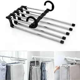 Cabide de Calça de Inox para 5 Peças - Branco - 5