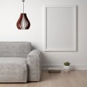 Ver imagem 2 de Luminária Teto tipo Pendente ANTARES MDF Completa -:Marrom