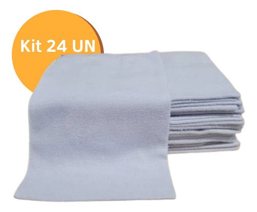 24 Flanelas Laranja ou Branco Grande Limpeza Atacado Kit Top - 9