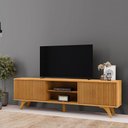 Ver imagem 1 de Rack Siena para TV 75" 218cm MDF com Pés Reguláveis Naturalle