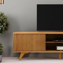 Ver imagem 6 de Rack Siena para TV 75" 218cm MDF com Pés Reguláveis Naturalle