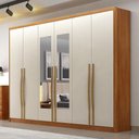 Ver imagem 4 de Guarda Roupa Casal Livorno Plus 6 Portas 6 Gavetas com Espelho Cinamomo Fendi - Novo Horizonte