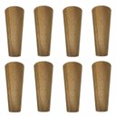 Ver imagem 3 de Kit 8 Pés De 20cm Cônico Retrô Para Móveis Pé Palito Pintado:Natural