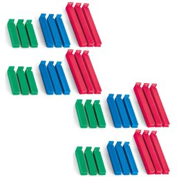 36 Prendedores Plástico P M e G para Alimentos Pacotes Ordene Coloridos - 1