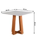 Ver imagem 3 de Conjunto Sala de Jantar Mesa Athenas Quadrada 0,90m 4 Cadeiras Trento Dobuê