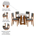 Ver imagem 5 de Conjunto Sala de Jantar Mesa Athenas Quadrada 0,90m 4 Cadeiras Trento Dobuê
