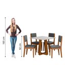Ver imagem 6 de Conjunto Sala de Jantar Mesa Athenas Quadrada 0,90m 4 Cadeiras Trento Dobuê