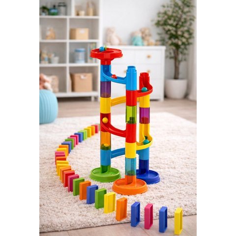 Brinquedo Pista Labirinto Tornado 40 Peças com Bolinhas – Torre e Rampas – Multicolorido (3+)