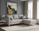 Ver imagem 1 de Sofá Beny com Chaise Direita, 2,00x1,40m, 3 Lugares, Linho, Base em Madeira.