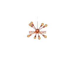 Lustre Pendente Moderno Sputinik Atomo Cobre 8L - 1