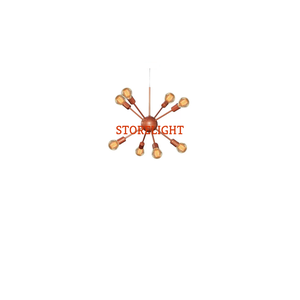 Lustre Pendente Moderno Sputinik Atomo Cobre 8L