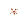 Lustre Pendente Moderno Sputinik Atomo Cobre 8L - 1