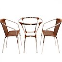 Ver imagem 2 de Kit Cadeiras e Mesa Jantar Turin em Alumínio e Fibra Sintética Trama Original