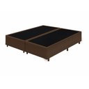 Ver imagem 2 de Base Box Casal Bipartido Santo Box Suede Marrom 40x138x188