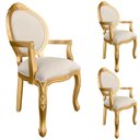 Ver imagem 1 de 3 Poltrona Entalhada com Braço Decorativa Imperatriz Luxo Trono Provençal Aréa Gourmet Leitura Linha