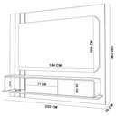 Ver imagem 6 de Painel para TV 75 pol com Bancada Suspensa e LED Legend B01 Off White Cinamomo - Lyam Decor