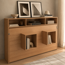 Ver imagem 3 de Cama de Solteiro Horizontal Dobrável Articulada 88cm Amêndoa - Tecno Mobili