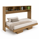 Ver imagem 2 de Cama de Solteiro Horizontal Dobrável Articulada 88cm Amêndoa - Tecno Mobili