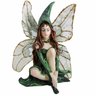 Estátua Fada Sentada com Chapéu (11cm) - Verde Relaxar e Meditar - 1
