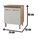 Ver imagem 3 de Balcão Multiuso para Cozinha Serena 2 Portas Moblis Savana Off White
