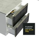 Ver mais imagens de Armário de Cozinha Completa 260cm Branco/Preto Lux Madesa 05