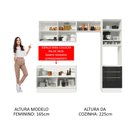Ver imagem 6 de Armário de Cozinha Completa 260cm Branco/Preto Lux Madesa 05