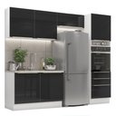 Ver imagem 3 de Armário de Cozinha Completa 260cm Branco/Preto Lux Madesa 05