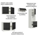 Ver imagem 5 de Armário de Cozinha Completa 260cm Branco/Preto Lux Madesa 05