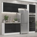 Ver imagem 1 de Armário de Cozinha Completa 260cm Branco/Preto Lux Madesa 05