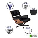 Ver imagem 2 de Poltrona Anatômica Charles Eames Couro Legítimo Preto
