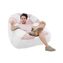 Ver imagem 2 de Poltrona Paloma Escritório Sala Pé Plástico Suede Branco e Suede Rosa Bebê - Dominic Decor