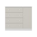 Ver imagem 4 de Cômoda Infantil 95cm 1 Porta e 4 Gavetas Encanto Multimóveis Mp4449 Branco/off White Branco/off
